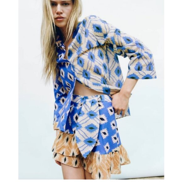 NWT Zara Printed Sarong Skirt - Picture 2 of 7